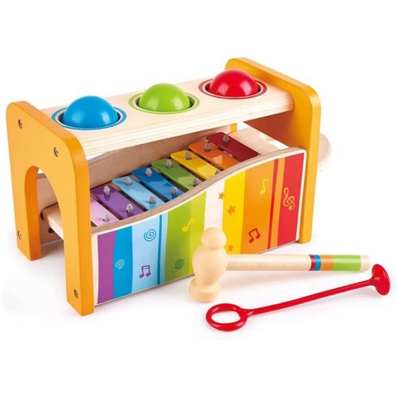 Hape Pound & Tap Bench with Xylophone - Wooden Musical Pounding Toy for Toddlers - Picture 1 of 6